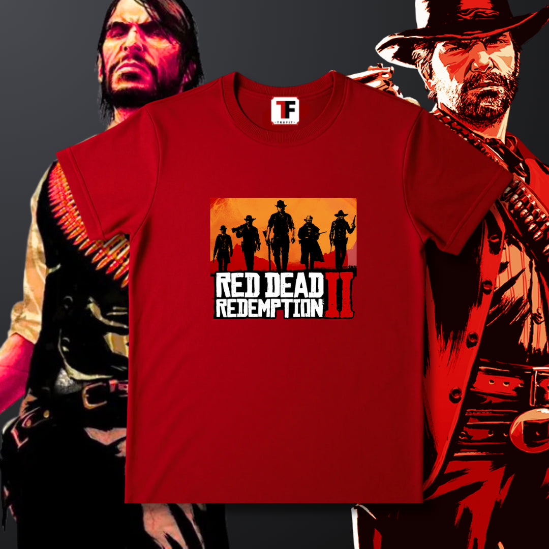 Red dead redemption half sleeves tshirt
