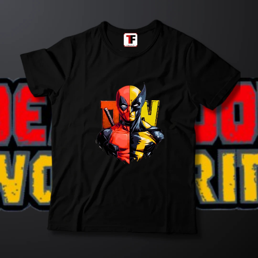 Deadpool and Wolverine Half sleeves Tshirt