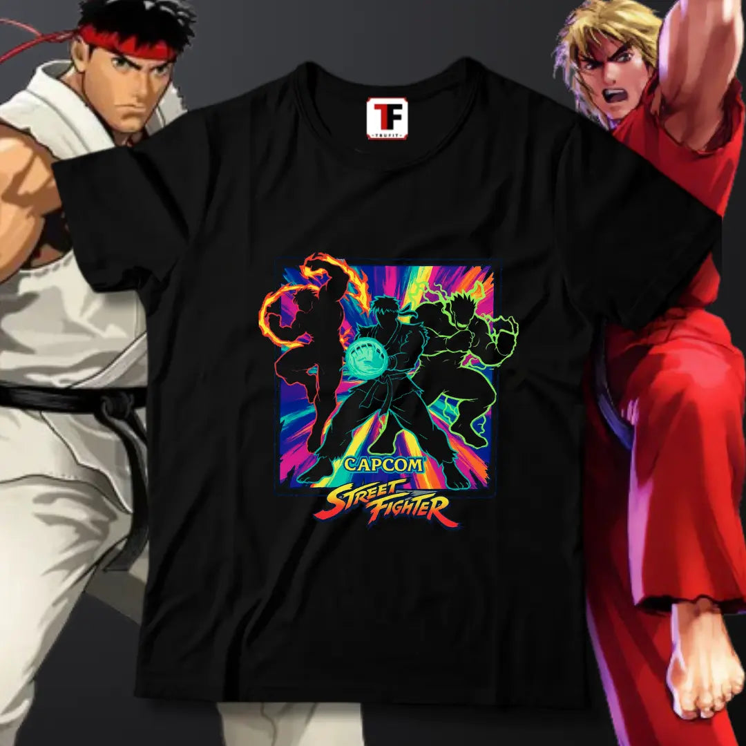 Street Fighter Half Sleeves Tshirt